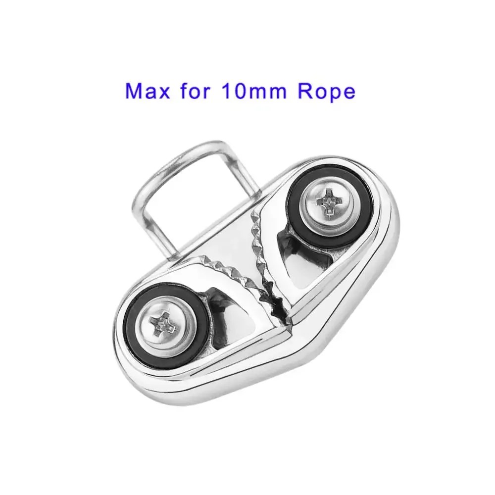 

316 Stainless Steel Boat Fast Entry Cam Cleat With Leading Rings Ball Bearings Rope Clamp Pilates Equipment Kayak Marine Yacht