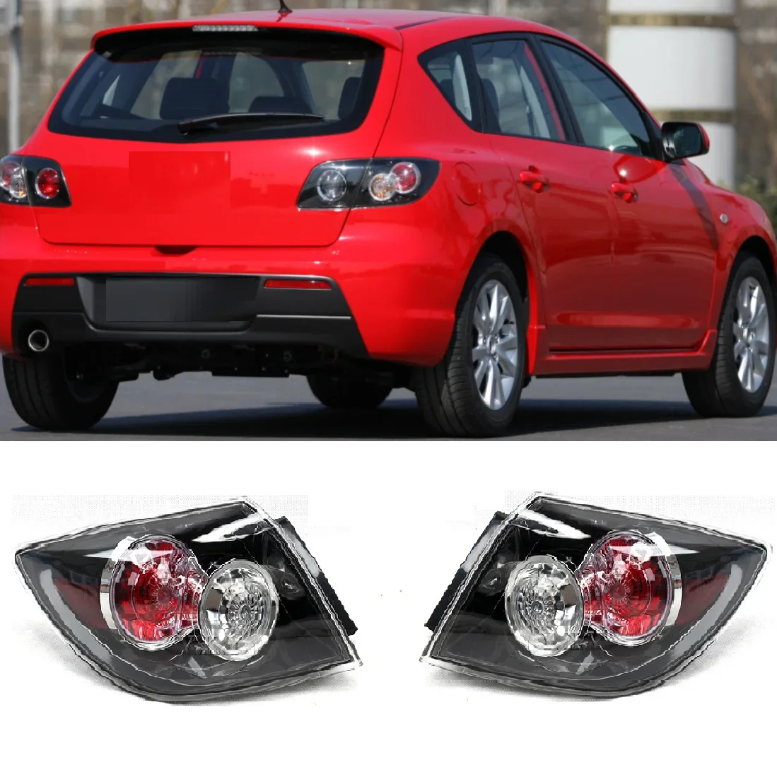

Задний бампер, задняя лампа, задняя стоп-сигнал, задняя лампа для MAZDA 3 hatchback car 2007 2008