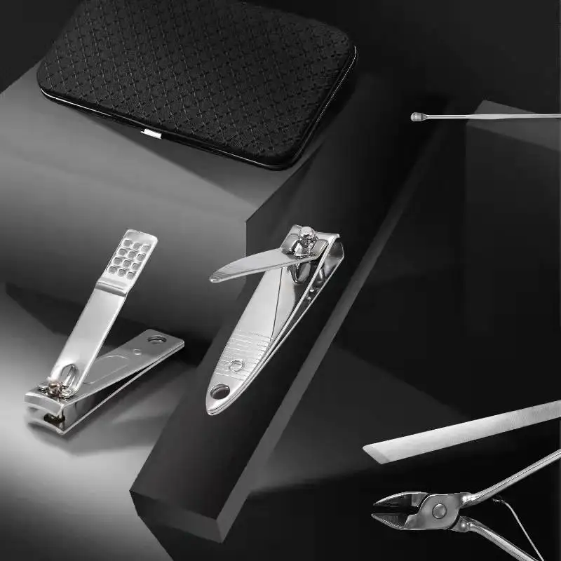 Home Nail Clipper Set of 18 Pieces Large Size Dead Skin Pliers Diagonal to Remove Dead Skin Small Eyebrow Clipper Leather Sleeve 2