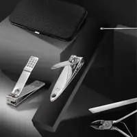 Home Nail Clipper Set of 18 Pieces Large Size Dead Skin Pliers Diagonal to Remove Dead Skin Small Eyebrow Clipper Leather Sleeve 2
