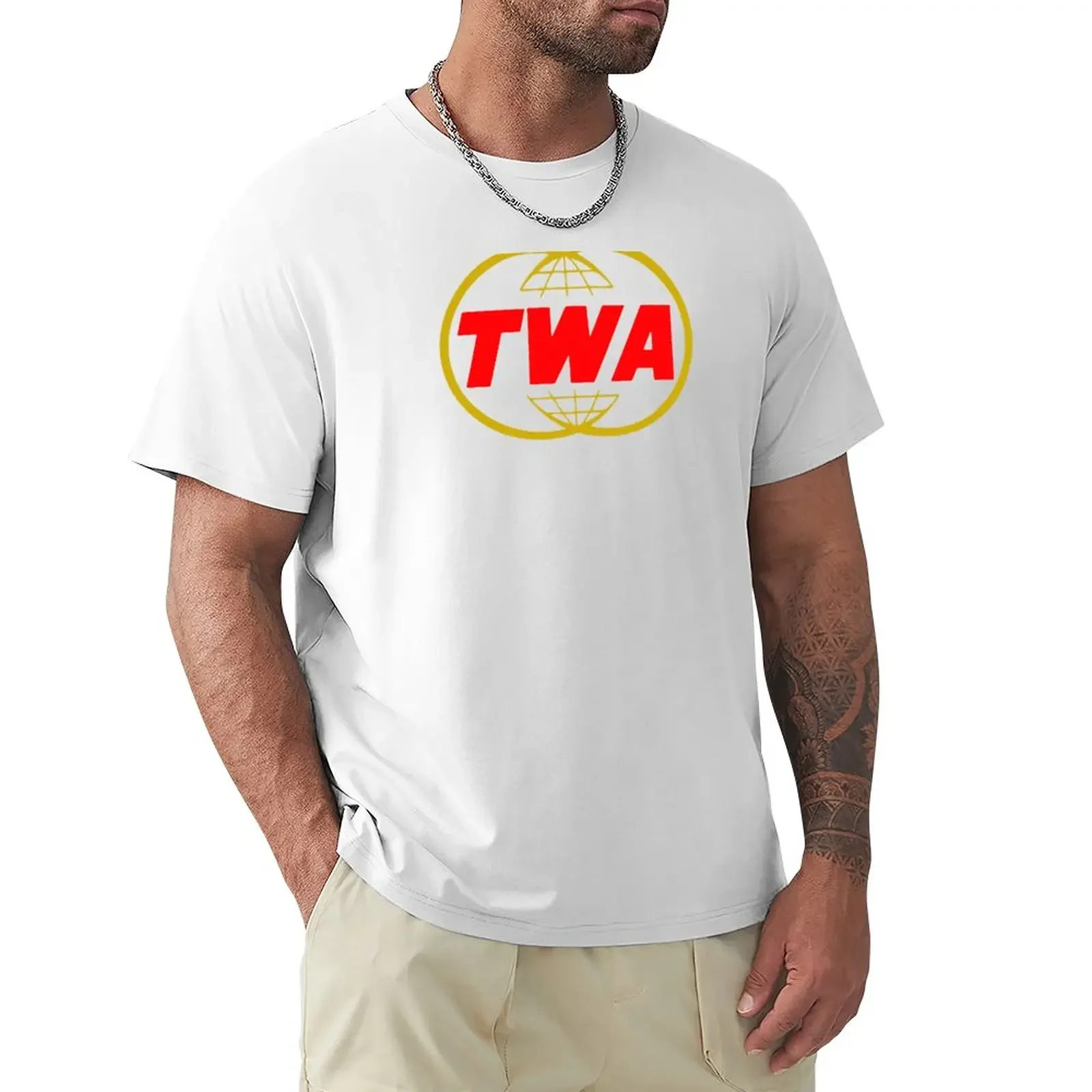 

TWA Transworld Airlines USA T-Shirt quick drying graphics summer clothes sweat shirts, men oversizeds sublime Men's clothing