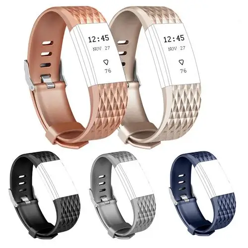10pcs/lot Silicone Band Strap for Fitbit Charge 2 Band Bracelet Watchband Wristband for Fitbit Charge 2 Strap Low Price