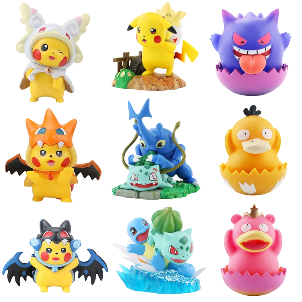 Pokemon Go Anime Figure Model Toy for Kids, Pikachu, Eevee, Sylveon,  Charmander, Bulbasaur, Família, Presente de Aniversário, Decoração -  AliExpress