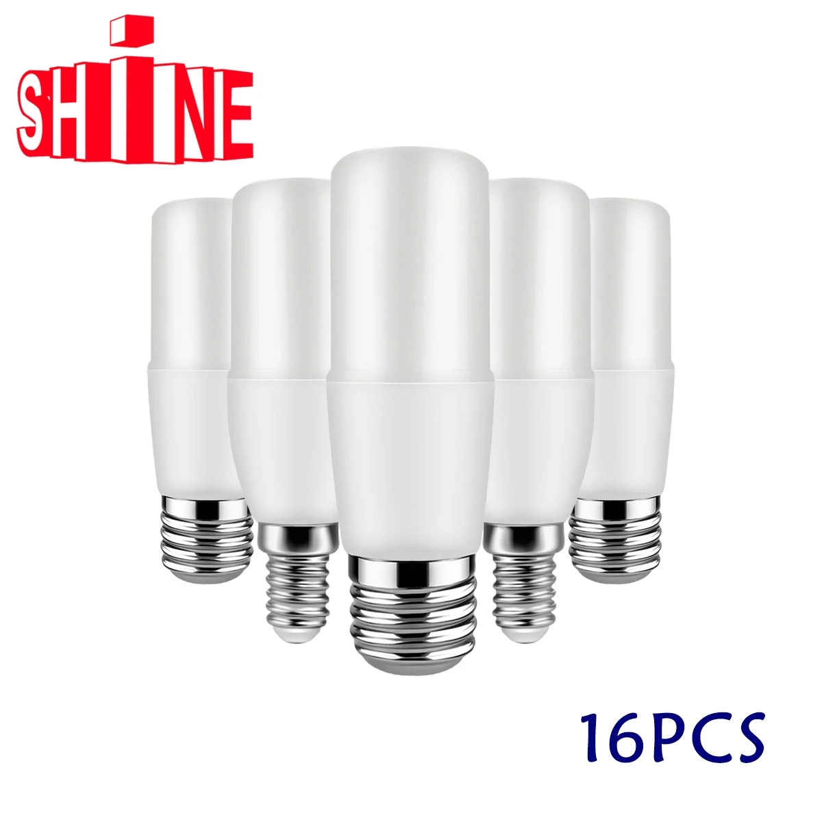 16pcs Led Bar Column energy saving Bulb T37 9w AC220-240V E27 E14 Super Bright 3000K 4000K 6000K Lamp For home Office decoration led candle bulb energy saving of super bright c37 3w 7w e14 e27 e14 b22 ac220v for home decoration lamp