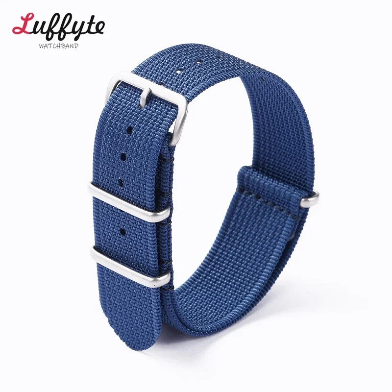 Durable Ribbed Nylon Watch Strap - Military-Style Watchband Accessory