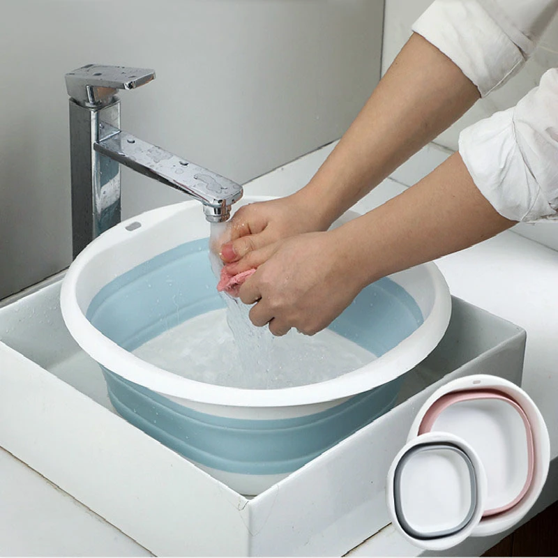 Plastic Folding Basins Portable Wash Basins Folding Laundry Tub