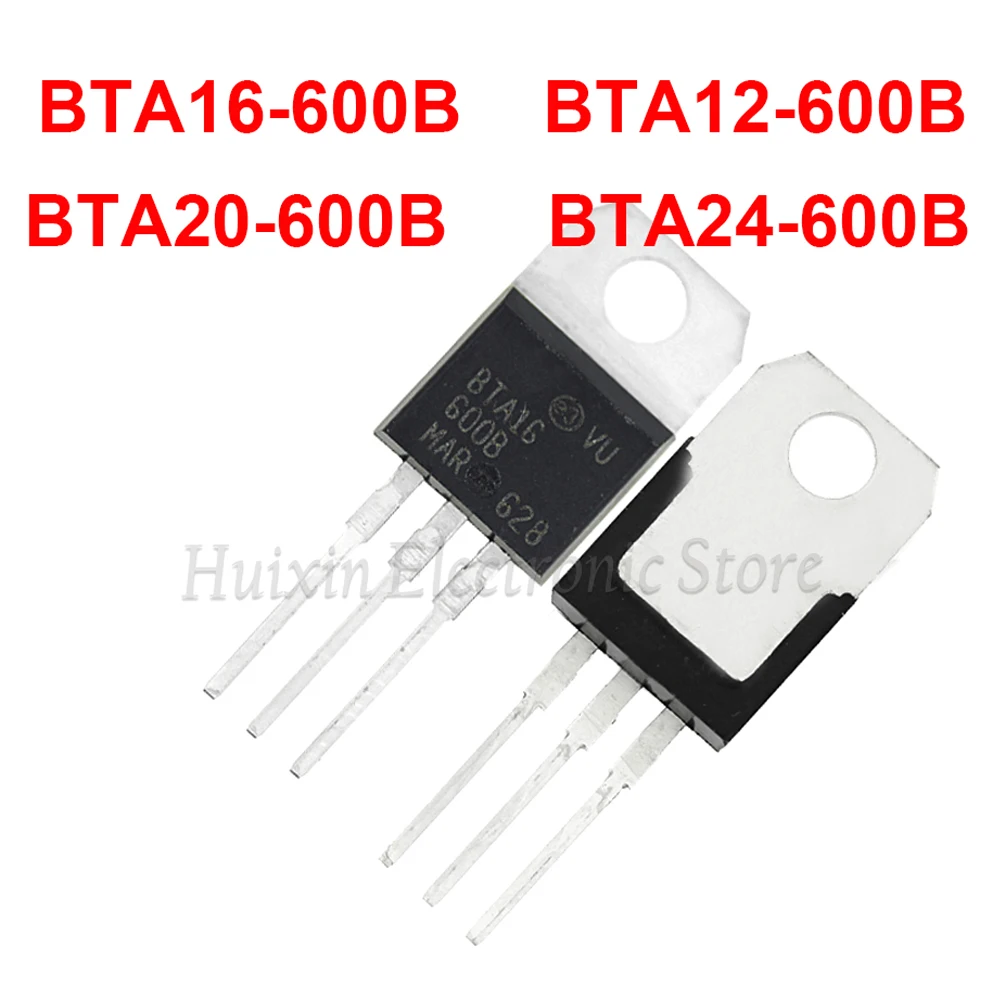 

5pcs BTA12 BTA16 BTA20 BTA24 BTA12-600B BTA20-600B BTA24-600B BTA16-600B TO-220