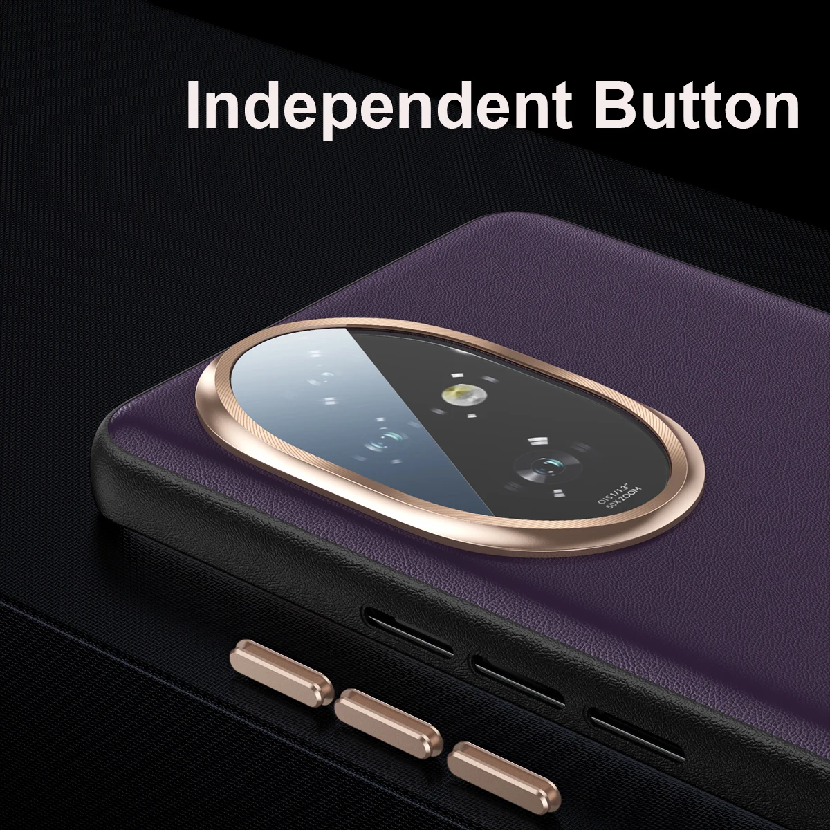 Premium Genuine Leather Camera Protector with Metal Frame - Soft Bumper Lens Guard