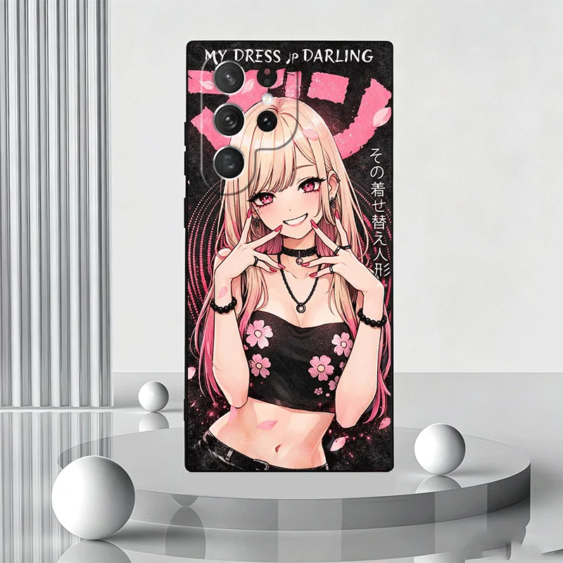 Charming Kitagawa Marin Phone Case with Edge Pattern - Customizable Design