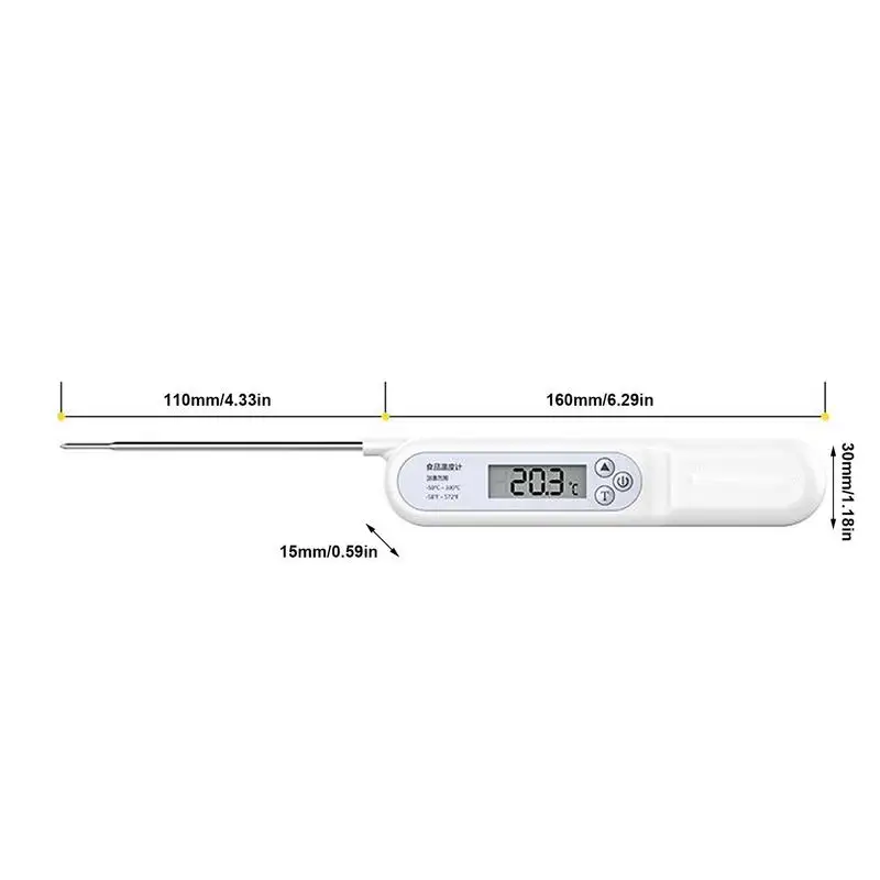 Food Temperature Meter Instant Read Food Temperature Sensor Meat Temperature Gauge Temperature Meter Food Thermograph For Grill 6
