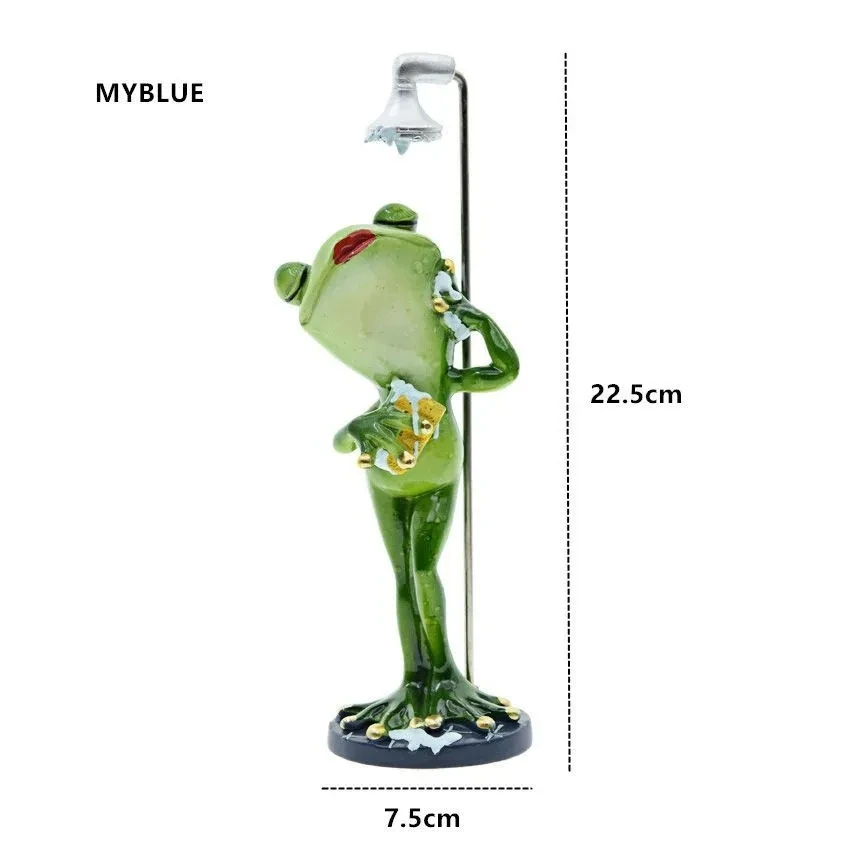 Divertenti e Carine Statue di Rane da Giardino, Figure 3D Creative per la Decorazione Domestica, Statuette di Rane Verdi Perfette per Scrivania, Bagno, Cortile Esterno, Adorabili