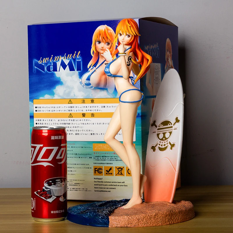 

32cm One Piece Nami Figure Anime Figures Swimsuit Sexy Beach Surf Bikini Girl Action Figurine Model Pvc Collection Statue Gifts