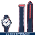 Blue red silver