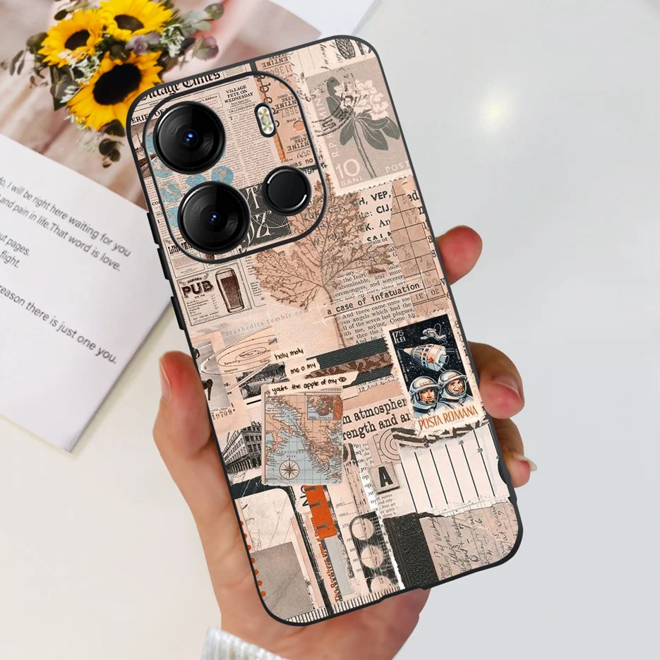 Colorful Painted Back Cover Clear Silicone Soft Slim Phone Case