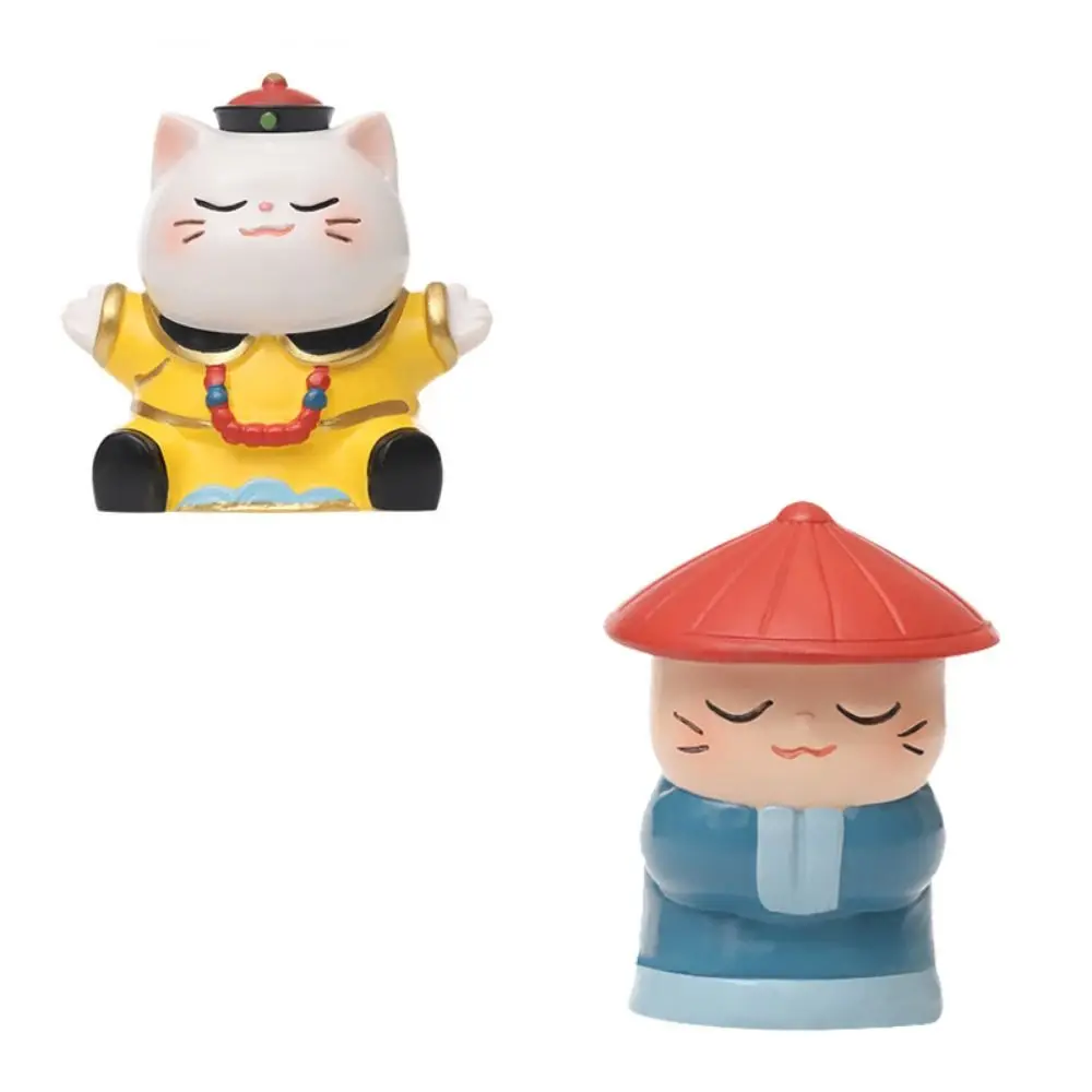 Emperor Cat Supremo Cat Ornament Miniature Funny Mini Resin Doll Wealth Crafts Cartoon Cartoon Cat Ornaments Kids Gift