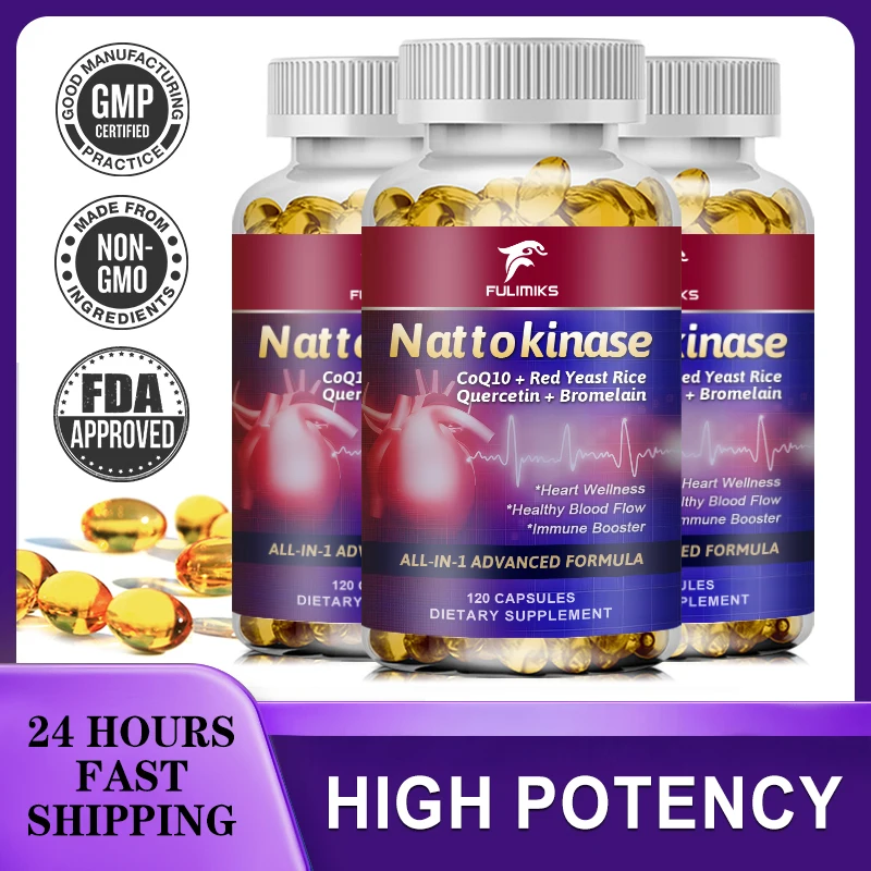 NattokinaseCapsules10100MGwithCoQ10RedYeastRiceQuercetin