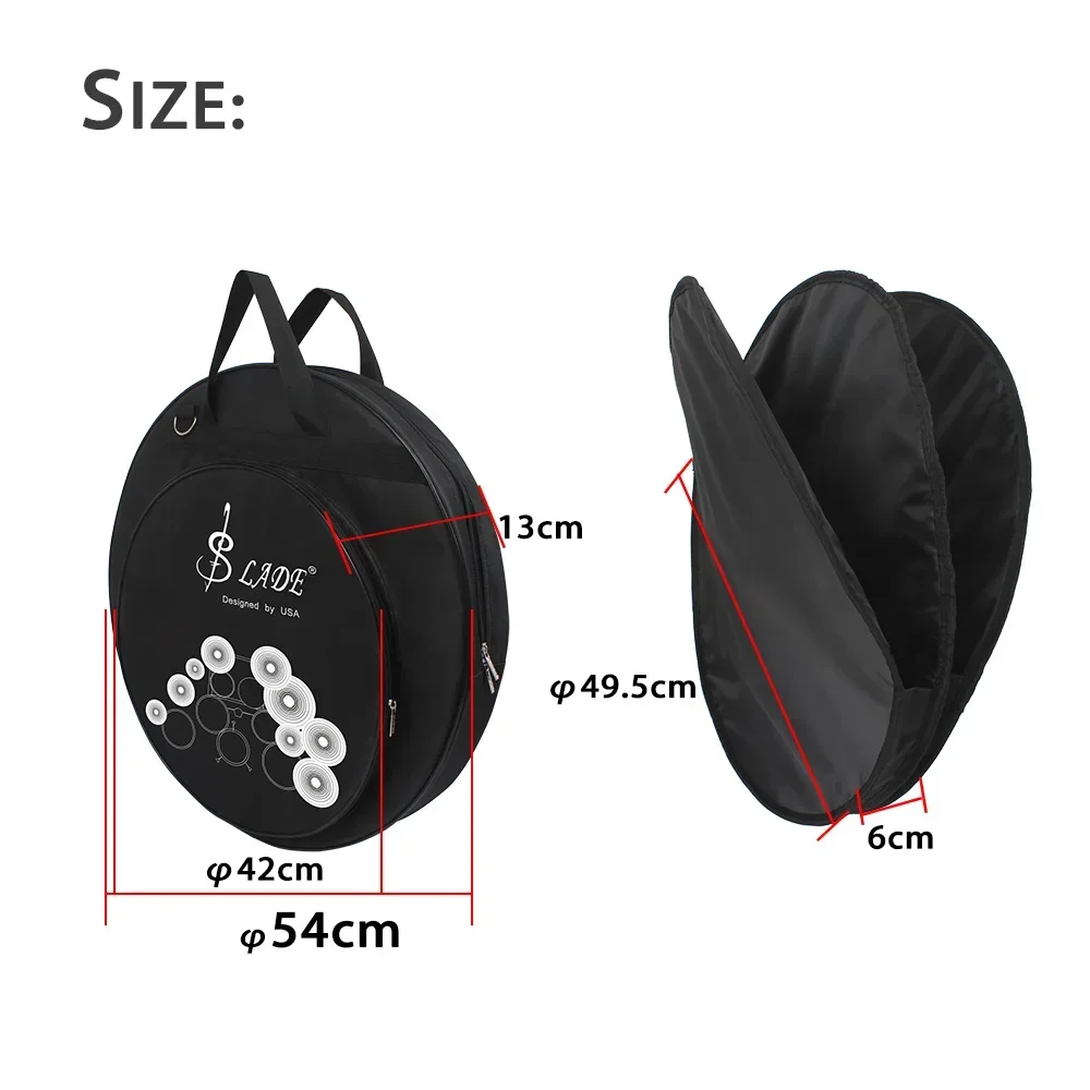 SLADE 21 Inch Cymbal Bag DrumSticks Handbags Removable Divider Shoulder Strap Knapsack Percussion Instruments Accessories
