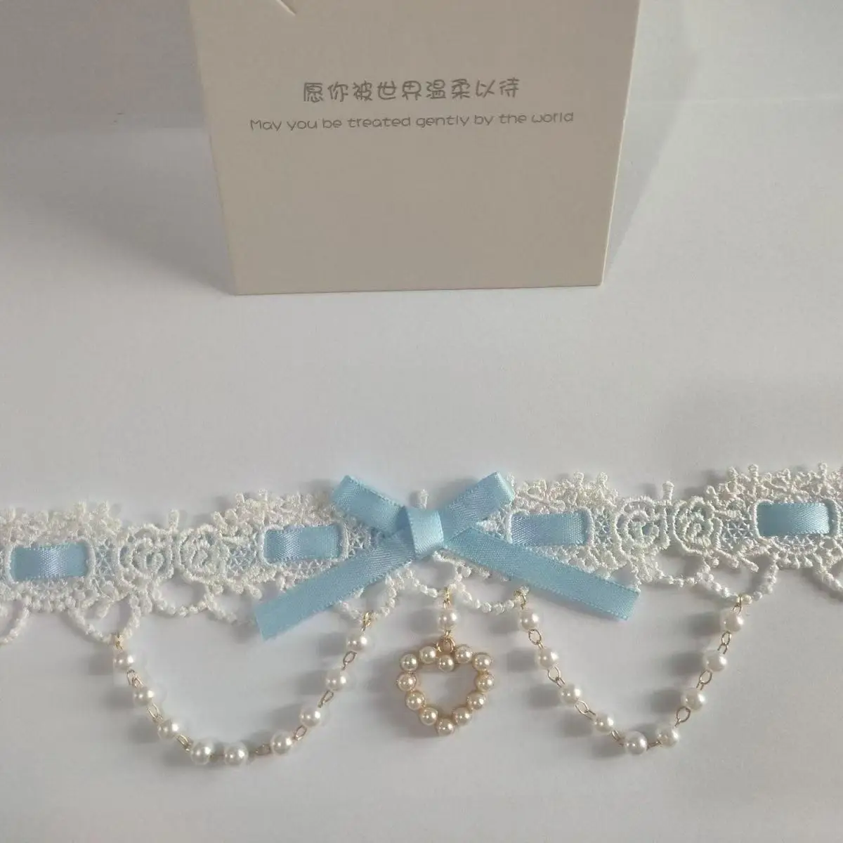 Elegant Pearl Lace Bowknot Choker Necklace for Women - Romantic Cute Style Jewelry