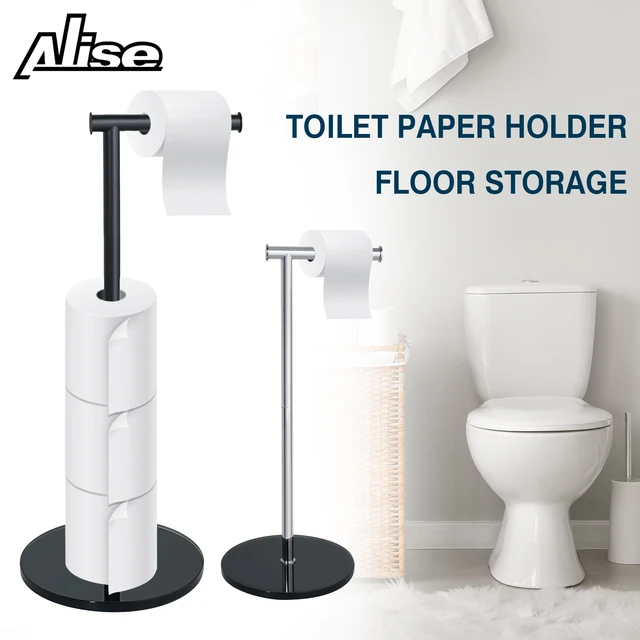 Toilet Paper Holder Rack Free Standing with Storage Roll Paper Holder Floor Stand  Tissue Toilet Paper Holder Brushed Bathroom - AliExpress