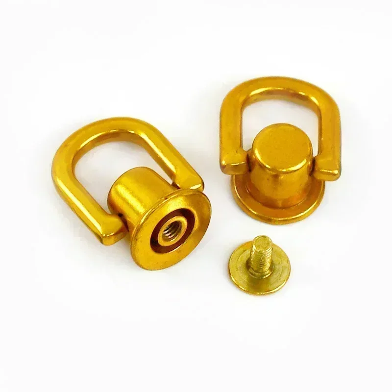 Versatile Metal D-Ring Stud Rivet Buckle for DIY Crafts and Accessories