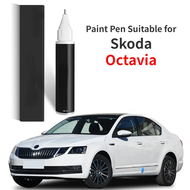 Paint Pen Suitable for Skoda Octavia Paint Fixer Crystal Pearl White 2021 New Octavia Accessories Original Car Paint Scratches H