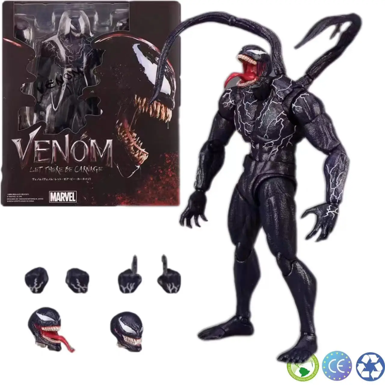 

SHFiguarts Venom Action Figure Bandai Shf Venom 2 Let There Be Carnage Anime Figure Model Collectible Toy Birthday Gift Doll