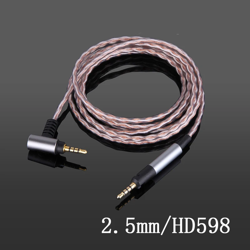 Único Cristal Cobre Headest Cabo de Atualização para Sennheiser Hd598 Hd518 Hd558 Hd569 Hd579 Hd598se Hd2.30 44 mm 25 mm Hd560s 100 - Image 4