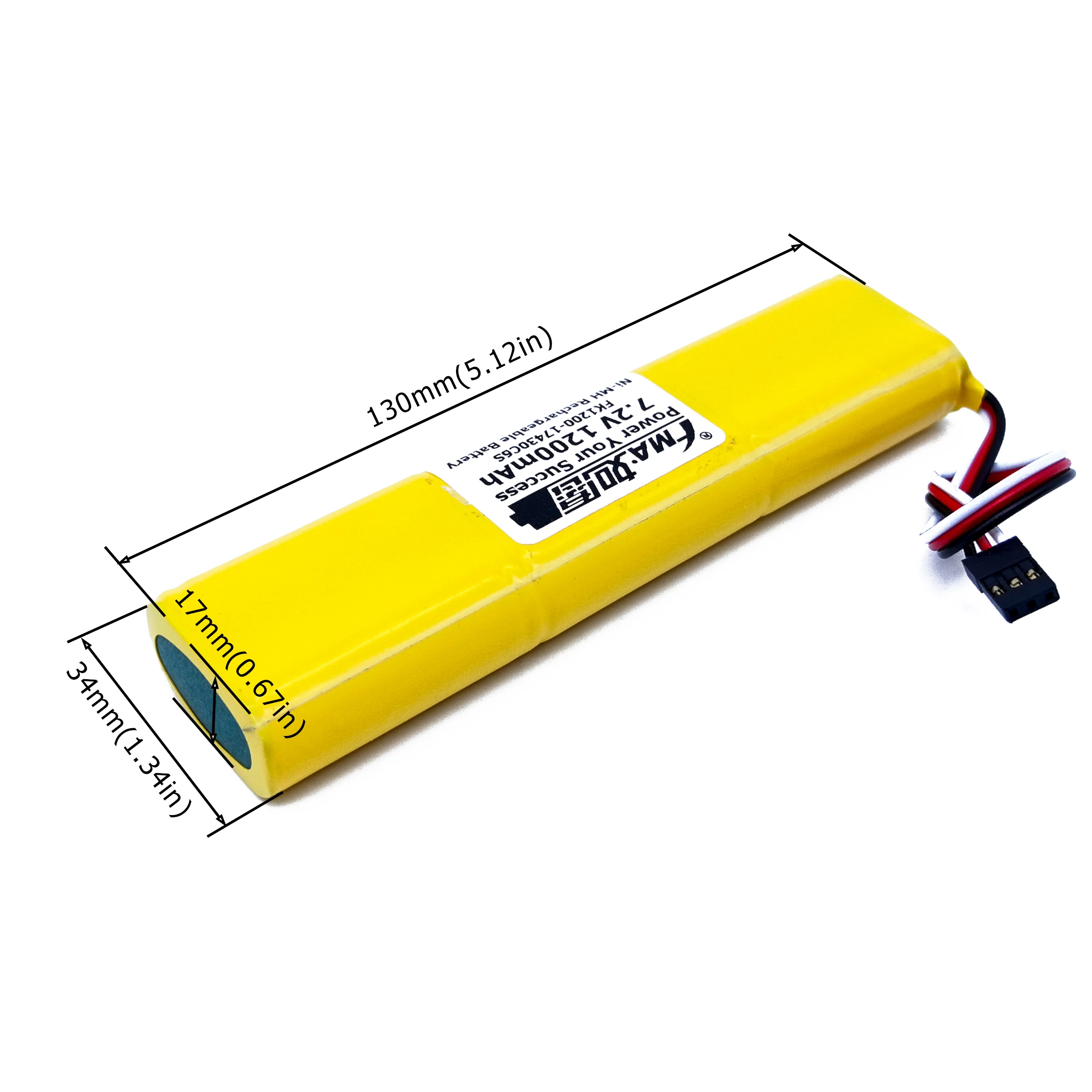 Batterie 7.2V Ni-MH 2200mAh Ni-Cd 1200mAh pour Émetteur RC Futaba