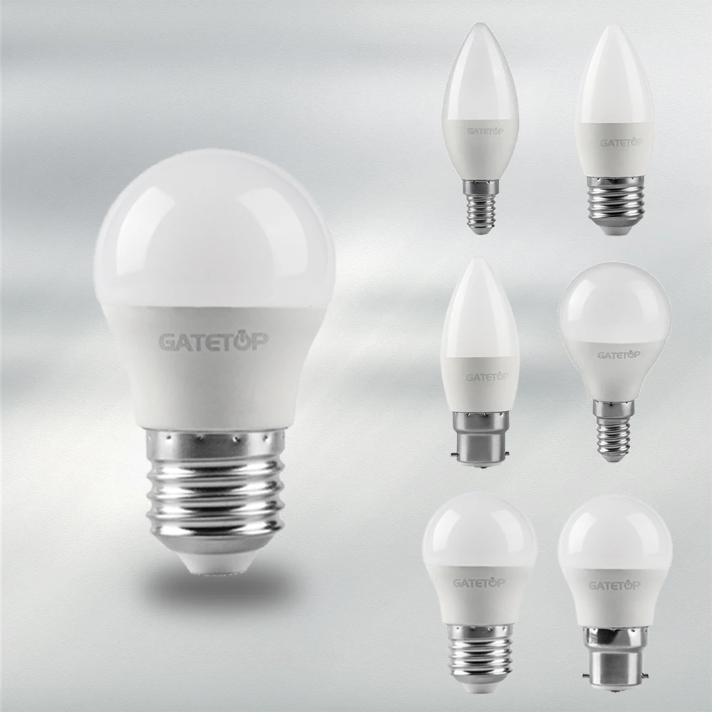 

Energy saving LED bulbs G45 C37 E14 E27 5W AC230V AC110V AC12V 3000K/4000K/6000K Golf Bulb Lamp For Home Decoration