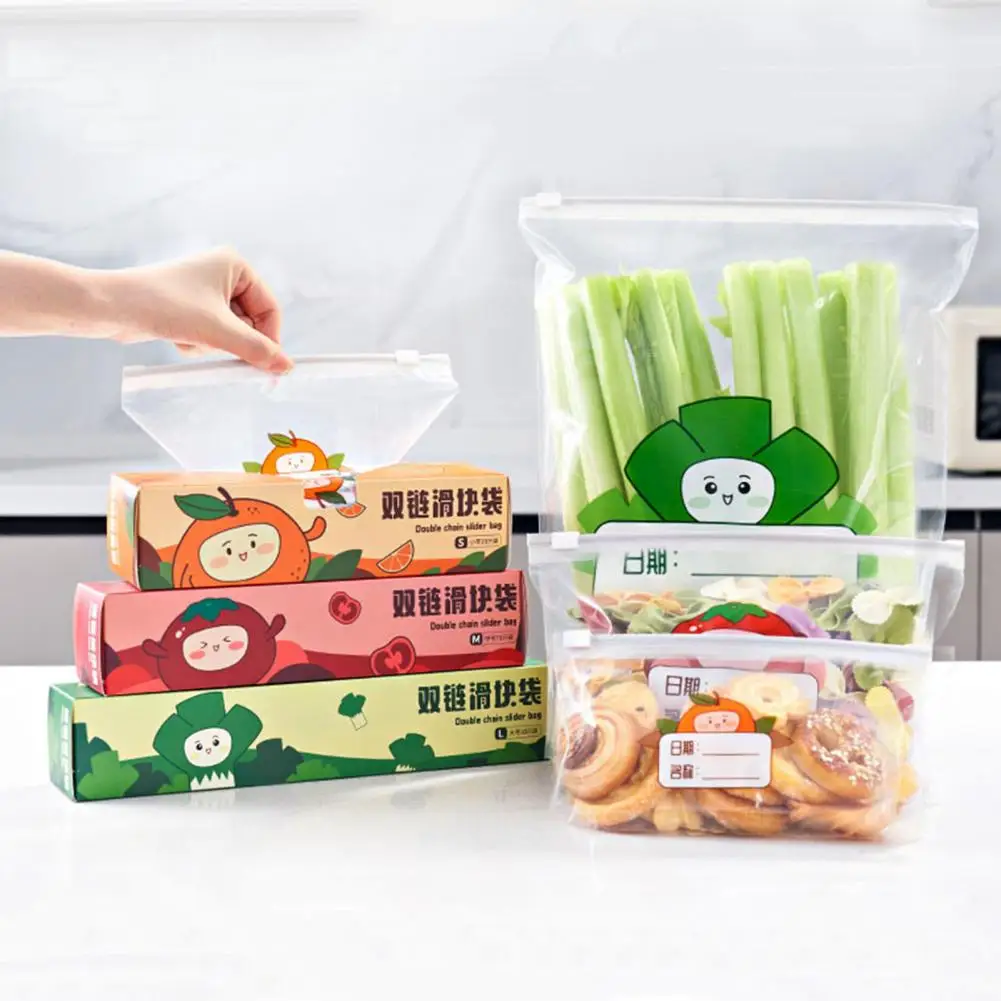

Refrigerator Fresh-keeping Bag Food Sealed Transparent Household Fruit Vegetable Food Freezing Thickened Zip-Lock Sealing Bag
