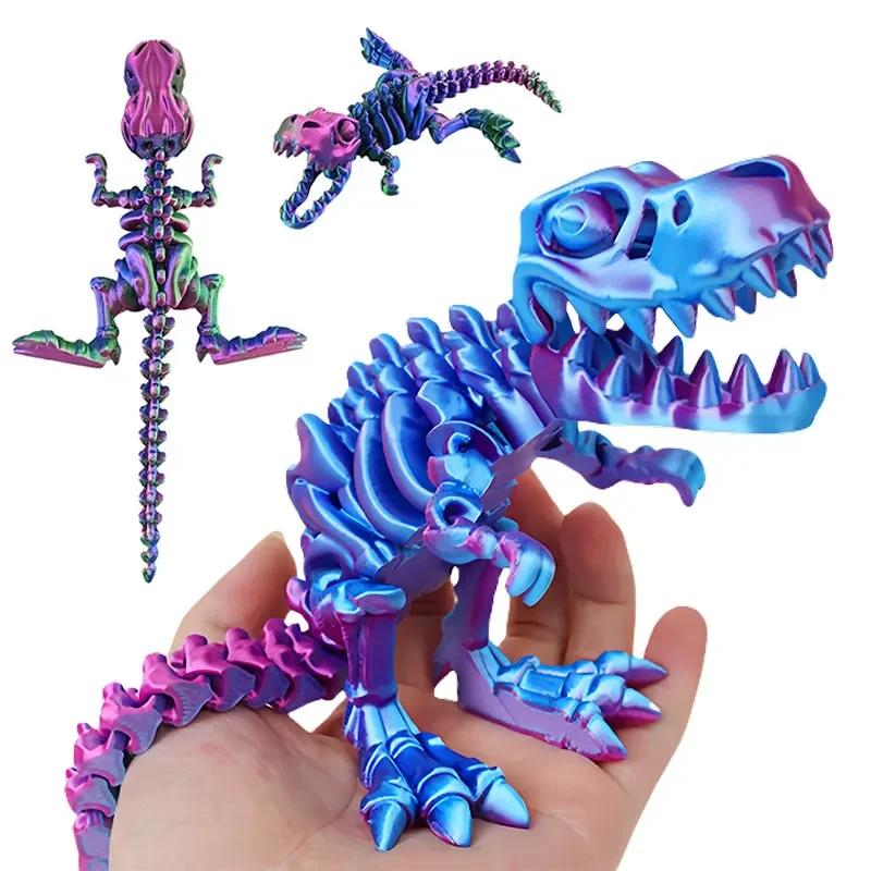 3D Printed Dragon Dinosaur Model Joints Can Move Freely Desktop Craft Ornament Gifts for Kids For Landscaping Decoration 1