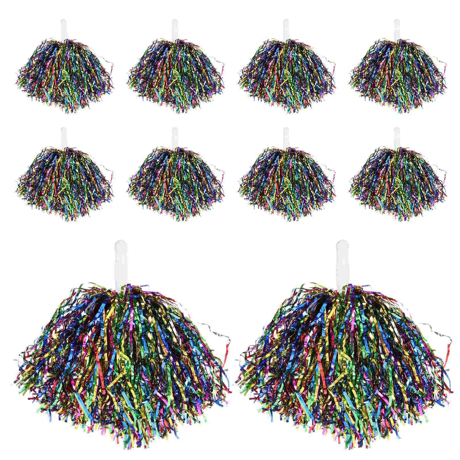 

10Pcs Reusable Cheerleading Pompoms Hand Flower Balls Cheering Squad Portable Pom Poms For Sportss