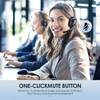 Siindoo JH-101 Call Center Headset with Mic Noise Cancelling Headphones for Telephone Counselling Services, Insurance, Hospitals 2