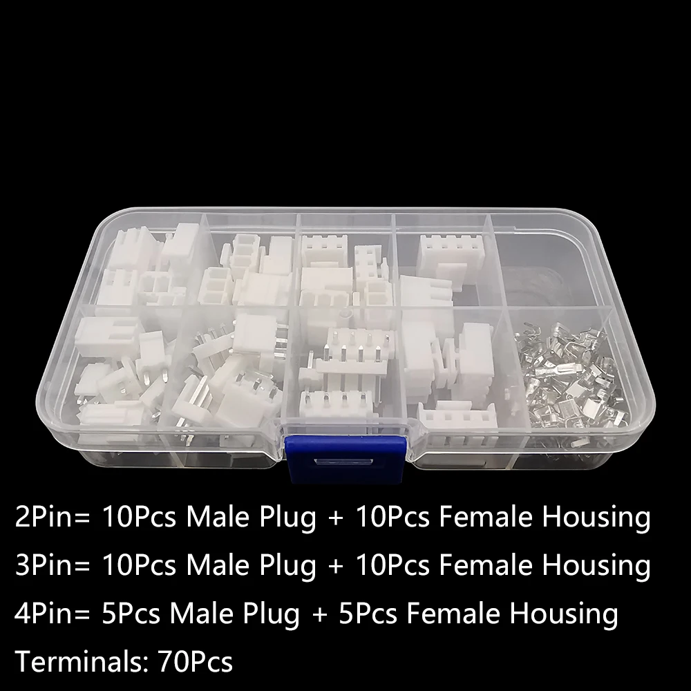120pcs-vh-3-96-2p-3p-4-pin-male-plug-female-socket-housing-terminals