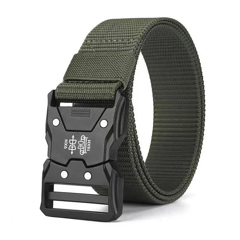 Men's Tactical Nylon Belt Outdoor Military Training Canvas Belt Casual Sports Workwear Pants Belt