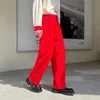 Red Suit Pants Men Fashion Social Mens Dress Pants Korean Loose Straight Wide Leg Pants Mens Oversized Formal Trousers M-XL 4