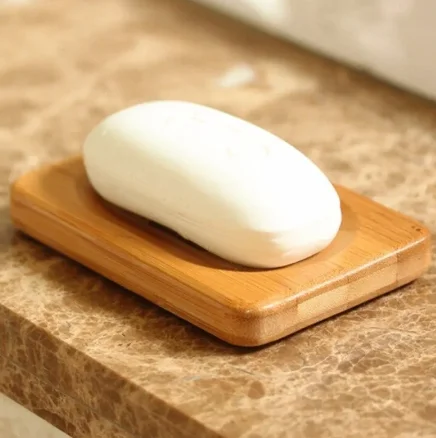 

Natural Eco Friendly Bamboo Soap Dishes Tray Holder Storage Soap Rack Plate Box Portable Bathroom Soap Dish Storage Box