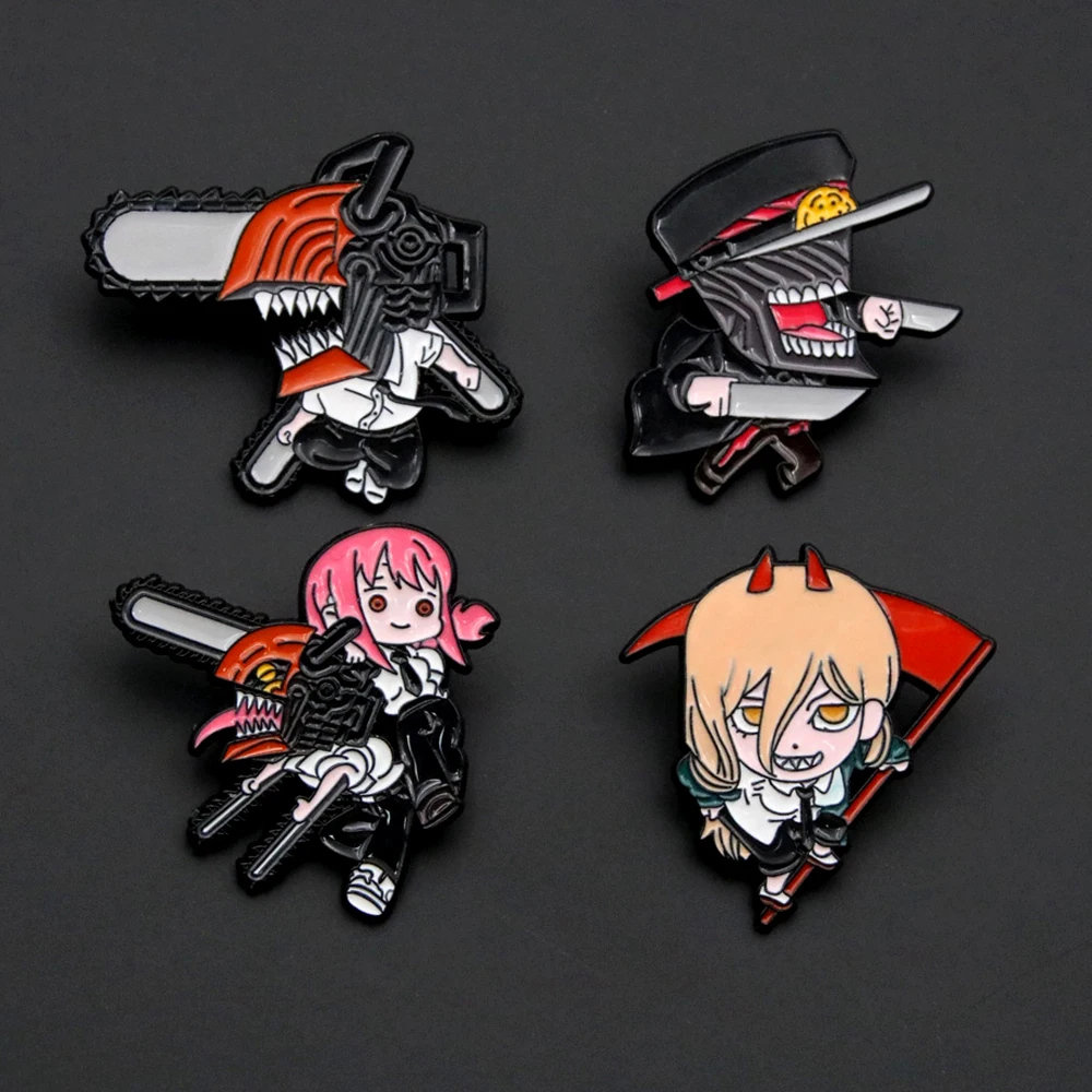 

Anime Chainsaw Man Enamel Pins Power Denji Makima Pochita Brooches Lapel Badges Icons Backpack Decorative Jewelry Gifts For Fans