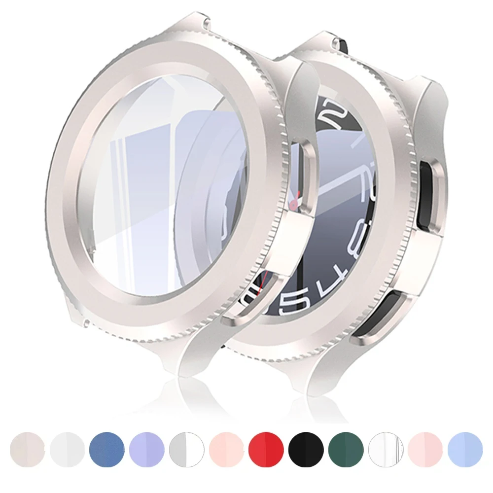 Vetro + Custodia Per Samsung Galaxy Watch 6 Classic 43Mm 47Mm Accessori Copertura Paraurti Pc + Protezione Schermo Per Galaxy Watch 6 Classic