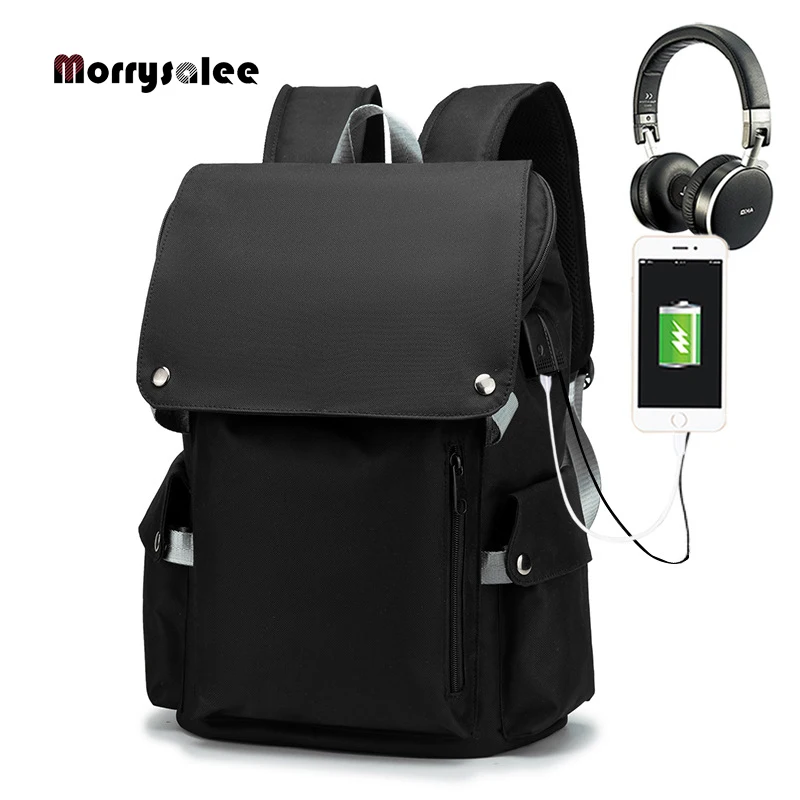 Backpack Men USB Charging Waterproof Laptop Women Casual Oxford Male Business Bag Computer Notebook Backpacks 15.6 Inch 2024 New 6