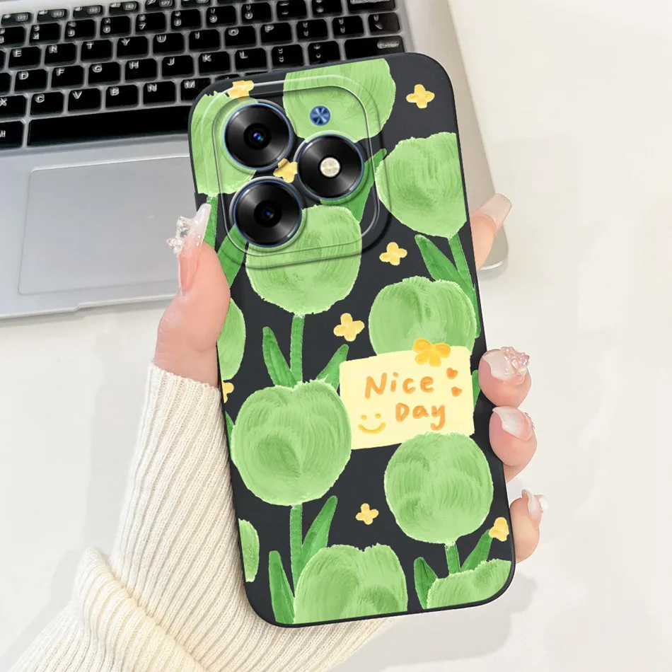 Elegant Printing Soft Silicone Lens Protective Cover Phone Case