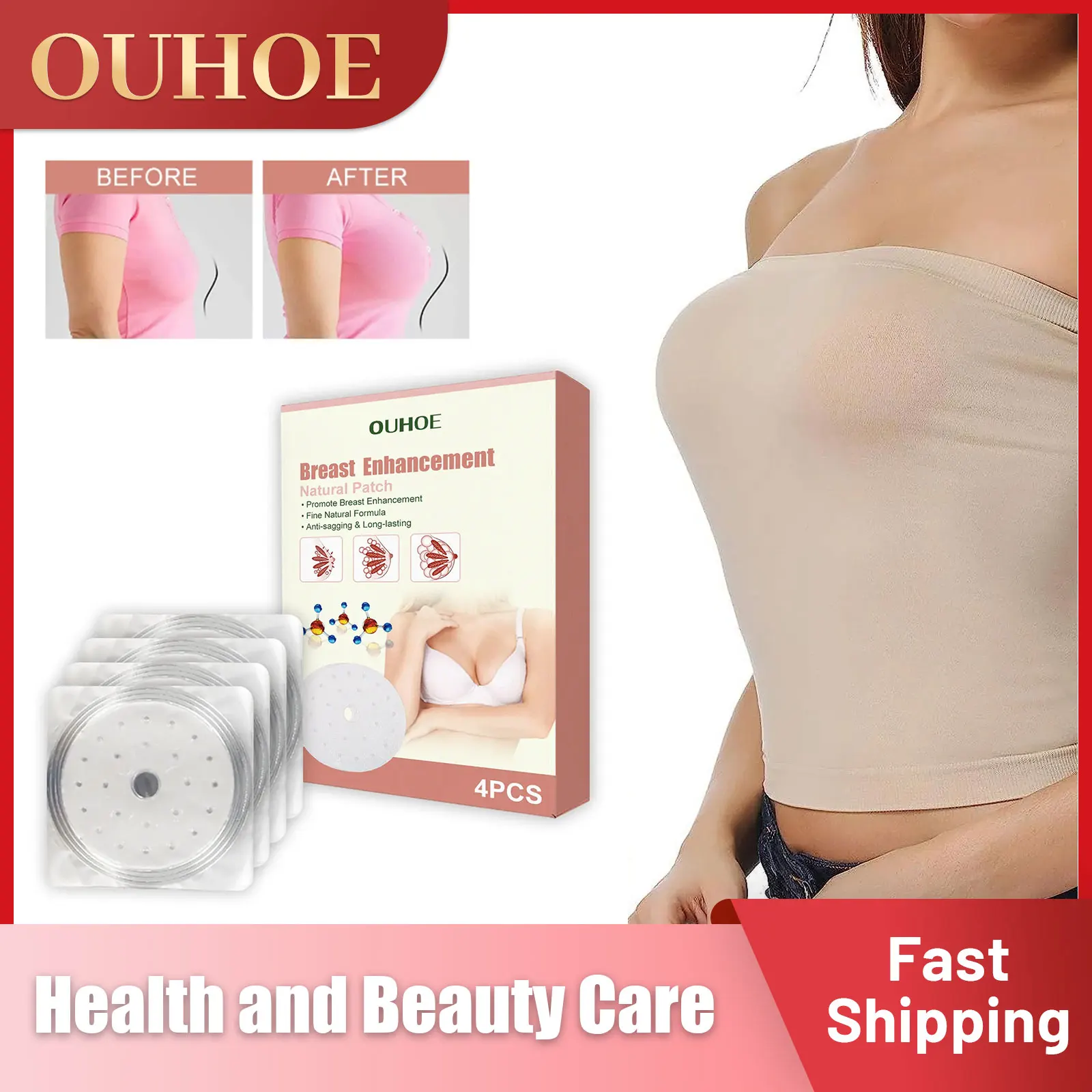 

Breast Enhancement Patch Anti-Sagging Collagen Bust Augmentation Enlargement Big Boobs Growth Firming Lifting Plumping Chest Pad