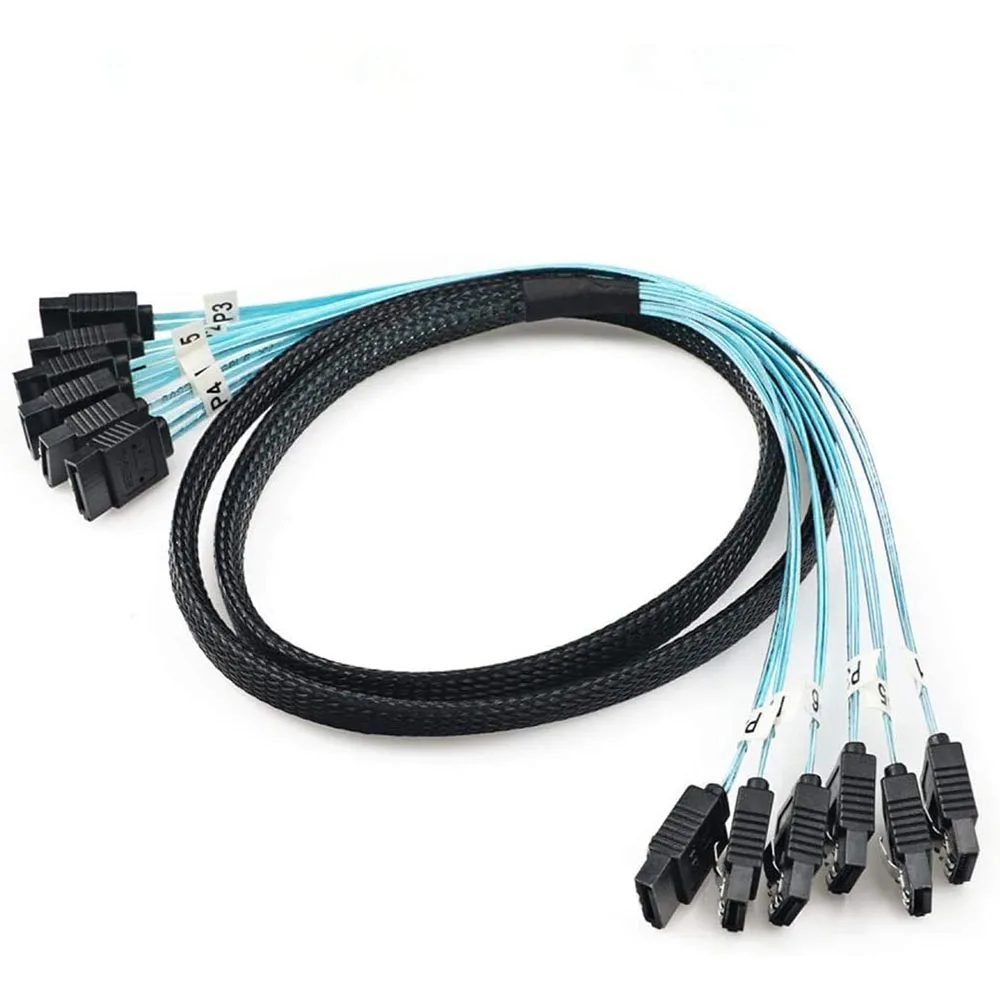4/6Pcs/Set 6Gbps 7Pin SATA SAS 데이터 케이블 SATA-SA..