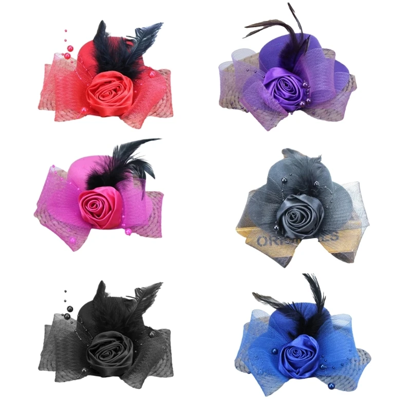 Halloween Performances Hair Clip for Girls Medieval Hair Pin with Yarn Top Hat 449B 40pcs high capacity cr2477 button cell battery 2477 watch batteries for remote calculator scales stable performances with gift