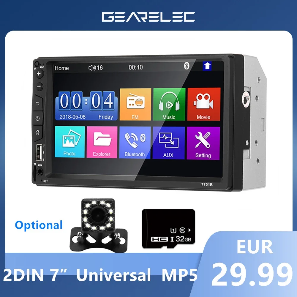 Doppel DIN Autoradio 7 Zoll HD Player MP5 Multimedia Eingebautes FM AUX USB, aktuelle Trends, günstig kaufen