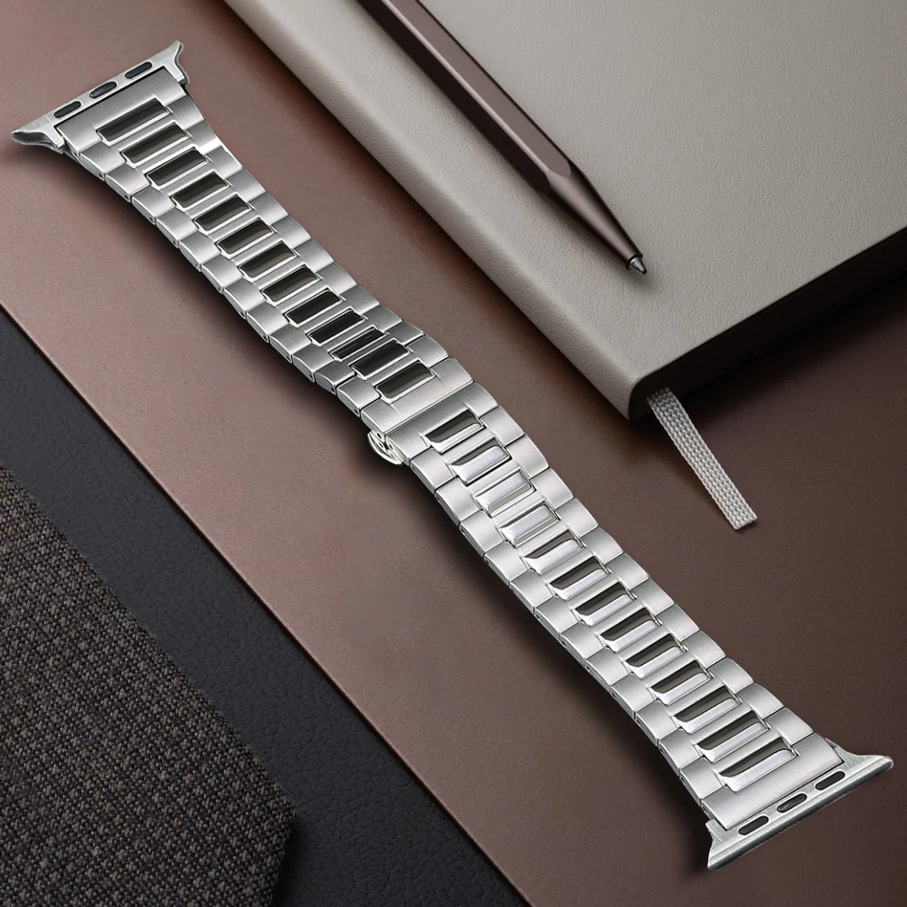 Titanium Strap for Apple Watch Ultra Band 49mm 45mm 41mm Butterfly Buckle Bracelet IWatch Series 8 7 6 5 4 3 SE 40mm