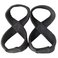 Cotton 7mm Thickened Figure 8 Weightlifting Belts Bands Anti-Slip Deadlift Powerlifting Straps Pull-ups Hand Protection 1