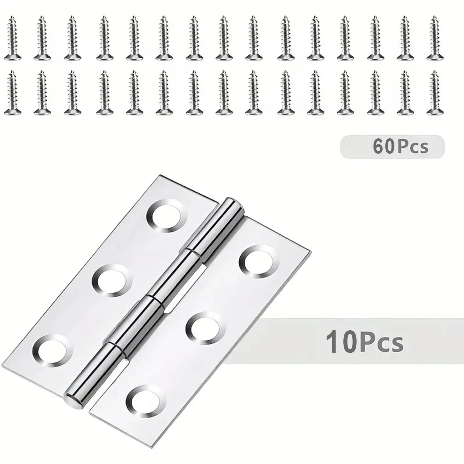 Classic Durable Foldable Stainless Steel Door Hinges 10 Set 60 Screws stainless steel door hinges