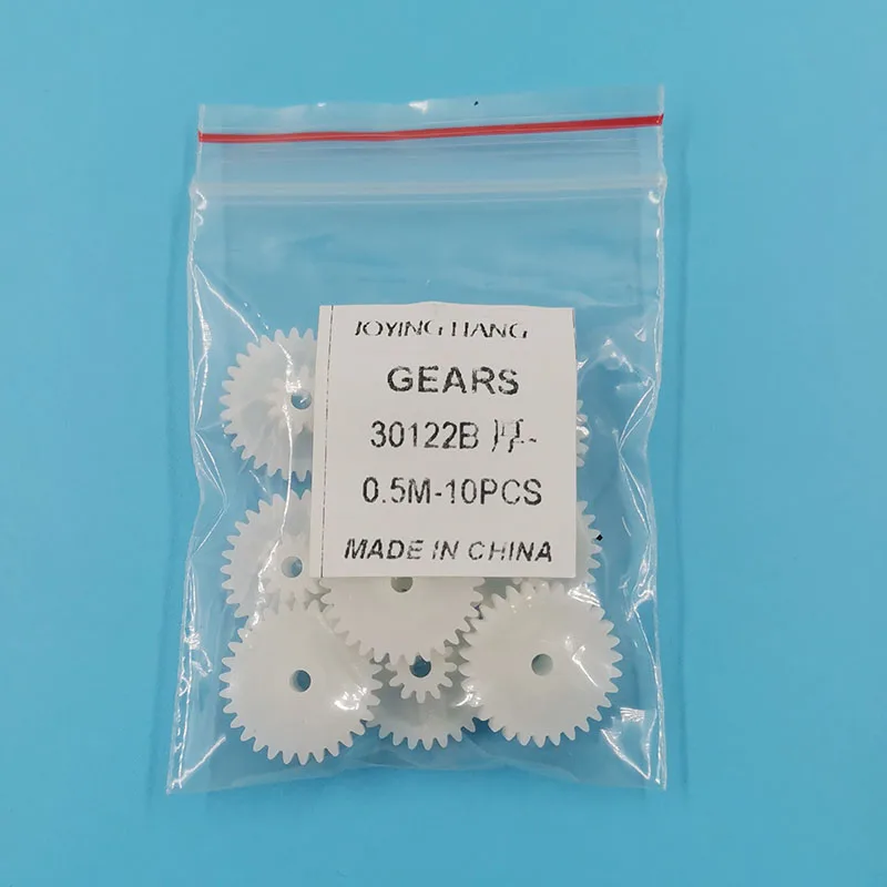 Thick 0.5M Plastic POM Gear Diameter 16mm 30 Teeth 12 Teeth Double Layer Gear 2mm Hole DIY Toy Parts Accessories 30122B