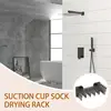 Balcony Suction Cup Drying Rack Socks Folding Drying Rack Household Clothes Rack wall-mounted Multi Clip Drying Socks Artifact 3